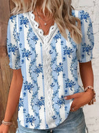 Blusa casual para mujer con estilo floral