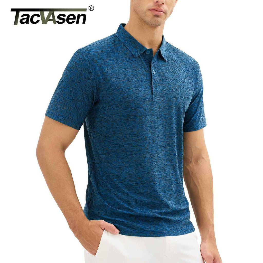 Playera polo jaspeado para hombre TACVASEN