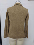 Polo de Manga Larga Informal para Mujer con Cremallera
