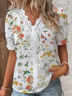 Blusa casual para mujer con estilo floral