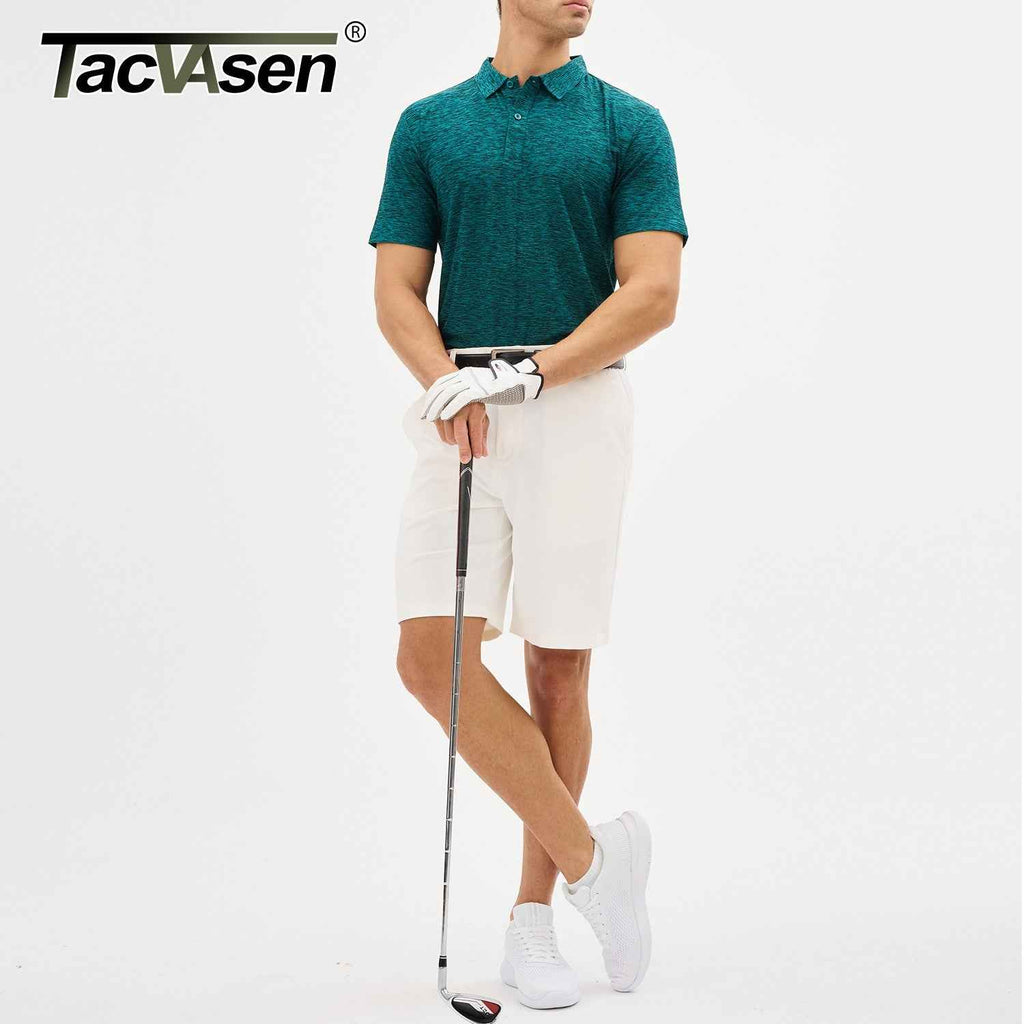 Playera polo jaspeado para hombre TACVASEN