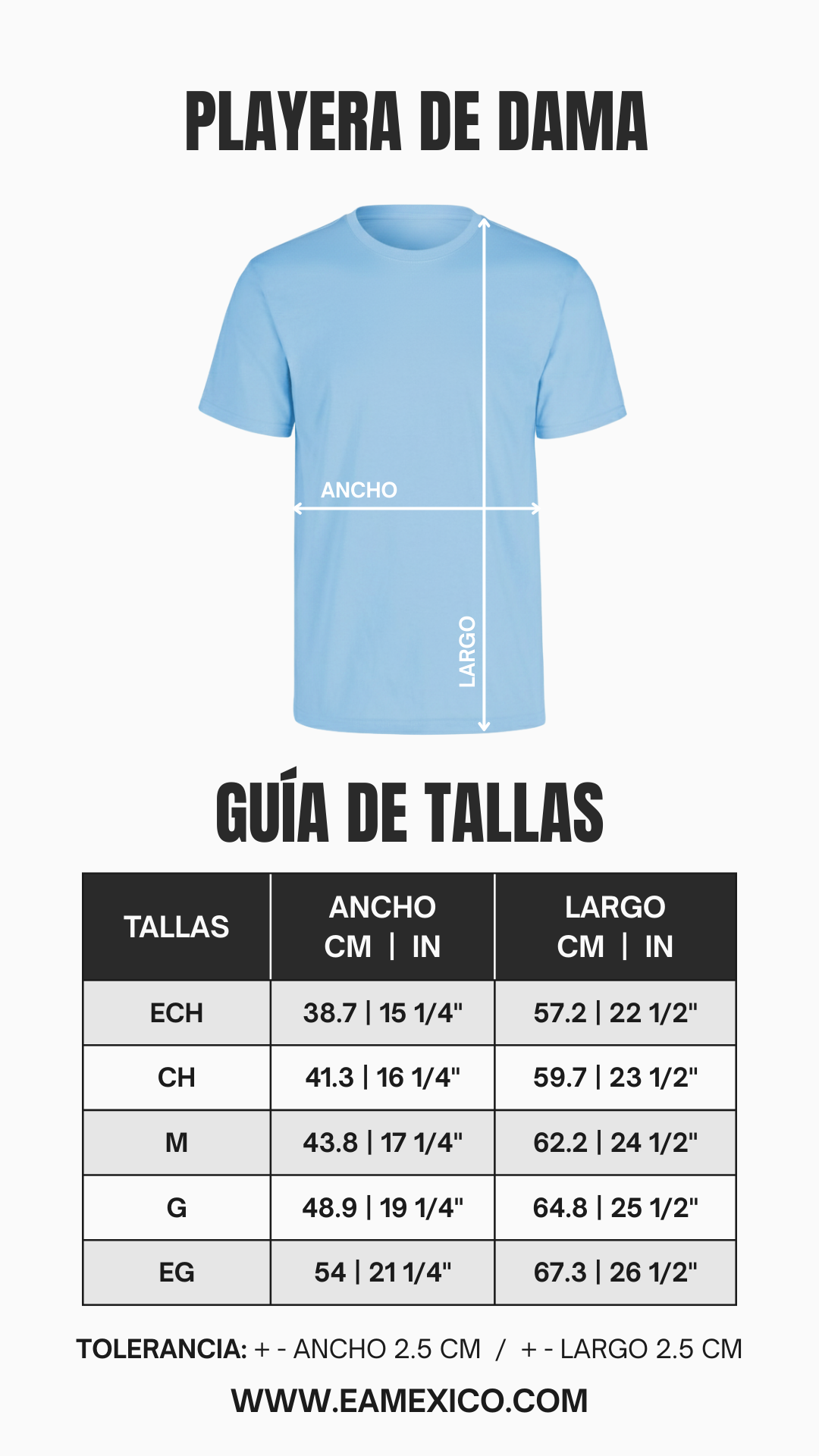 Guía de tallas