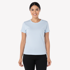 Playera Esencial Manga Corta Para Mujer Color Azul Claro