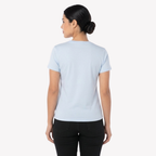 Playera Esencial Manga Corta Para Mujer Color Azul Claro