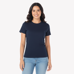Playera Esencial Manga Corta Para Mujer Color Azul Marino