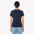 Playera Esencial Manga Corta Para Mujer Color Azul Marino
