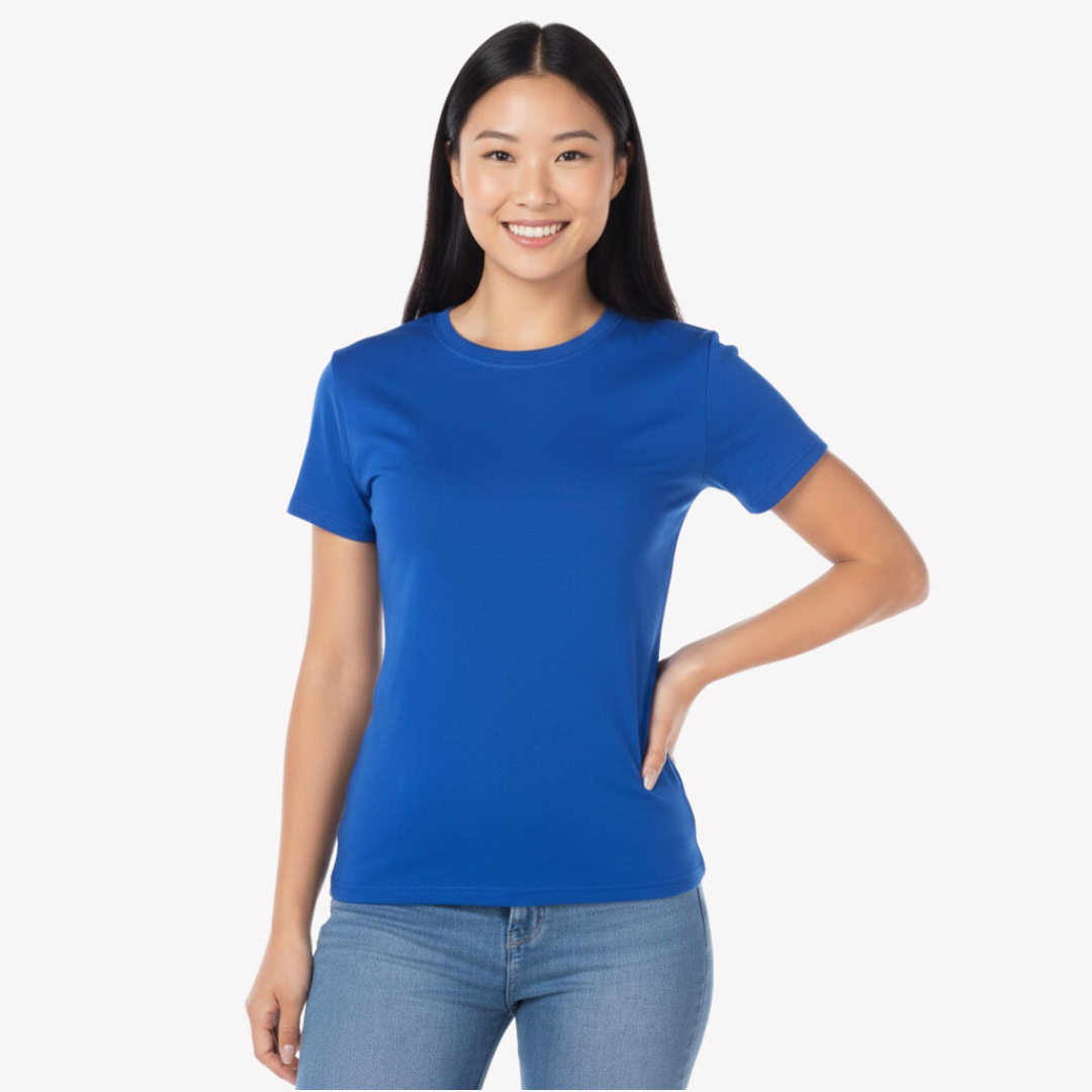 Playera Esencial Manga Corta Para Mujer Color Royal