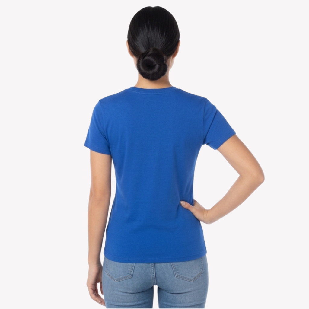 Playera Esencial Manga Corta Para Mujer Color Royal