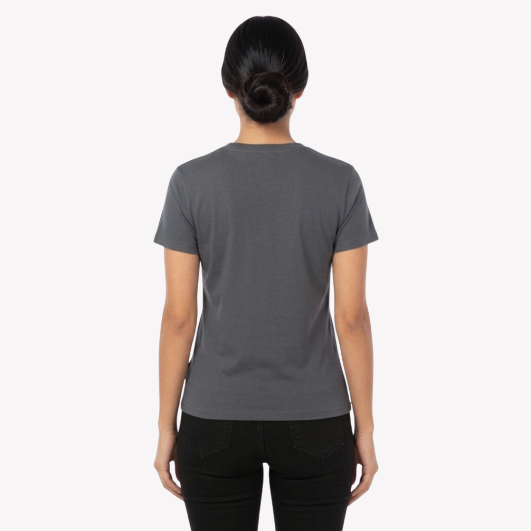 Playera Esencial Manga Corta Para Mujer Color Carbón