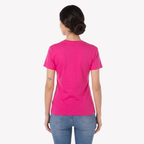 Playera Esencial Manga Corta Para Mujer Color Fucsia