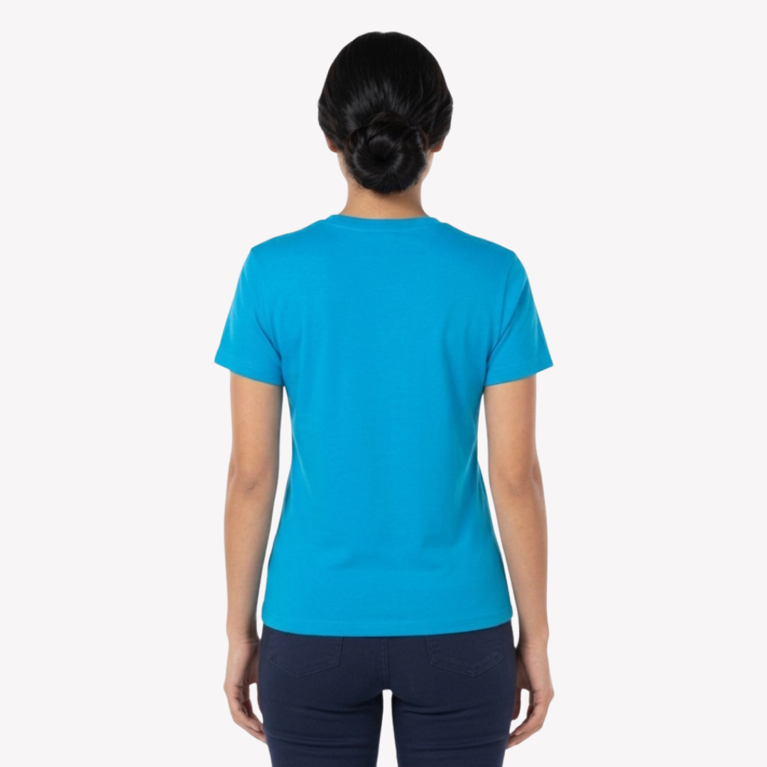 Playera Esencial Manga Corta Para Mujer Color Turquesa