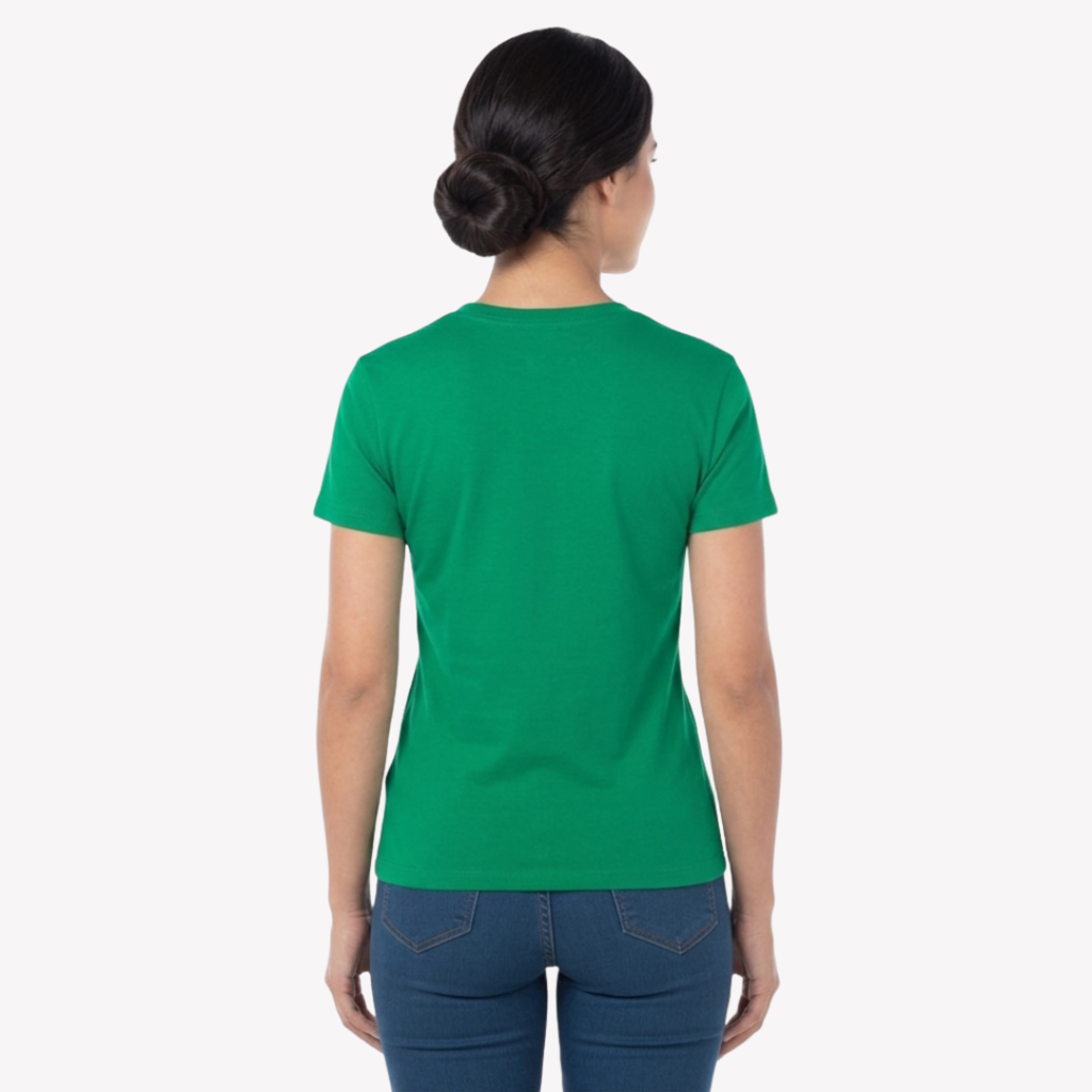 Playera Esencial Manga Corta Para Mujer Color Verde Jade