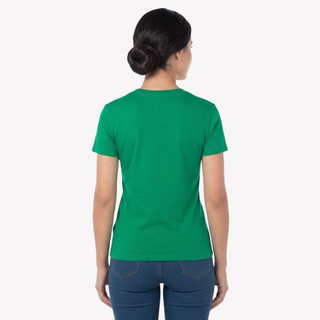 Playera Esencial Manga Corta Para Mujer Color Verde Jade