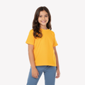 Playera Esencial Manga Corta Para Niño Unisex Color Amarillo Mango