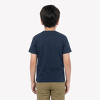 Playera Esencial Manga Corta Para Niño Unisex Color Azul Marino