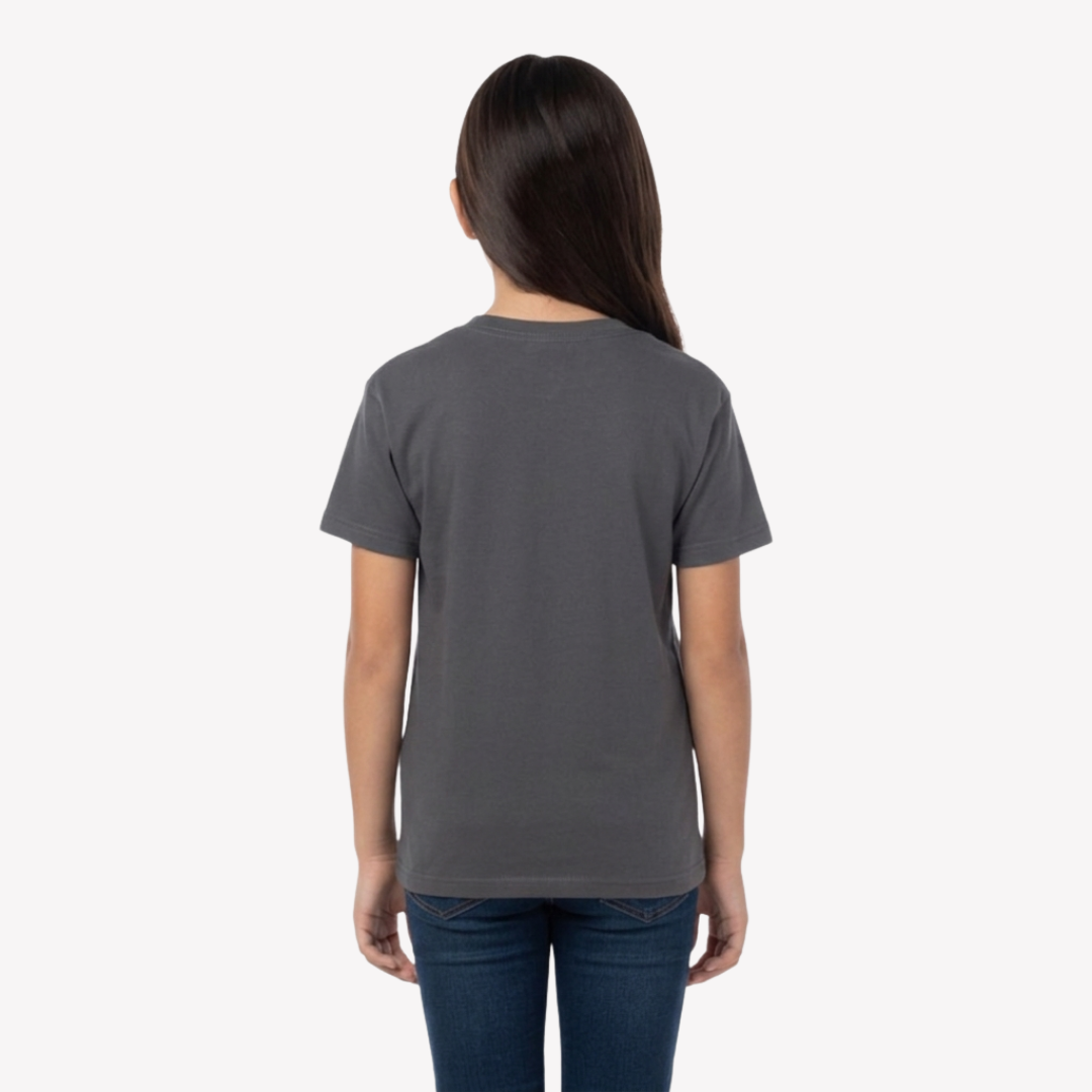 Playera Esencial Manga Corta Para Niño Unisex Color Carbón