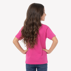 Playera Esencial Manga Corta Para Niño Unisex Color Fucsia