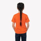Playera Esencial Manga Corta Para Niño Unisex Color Naranja
