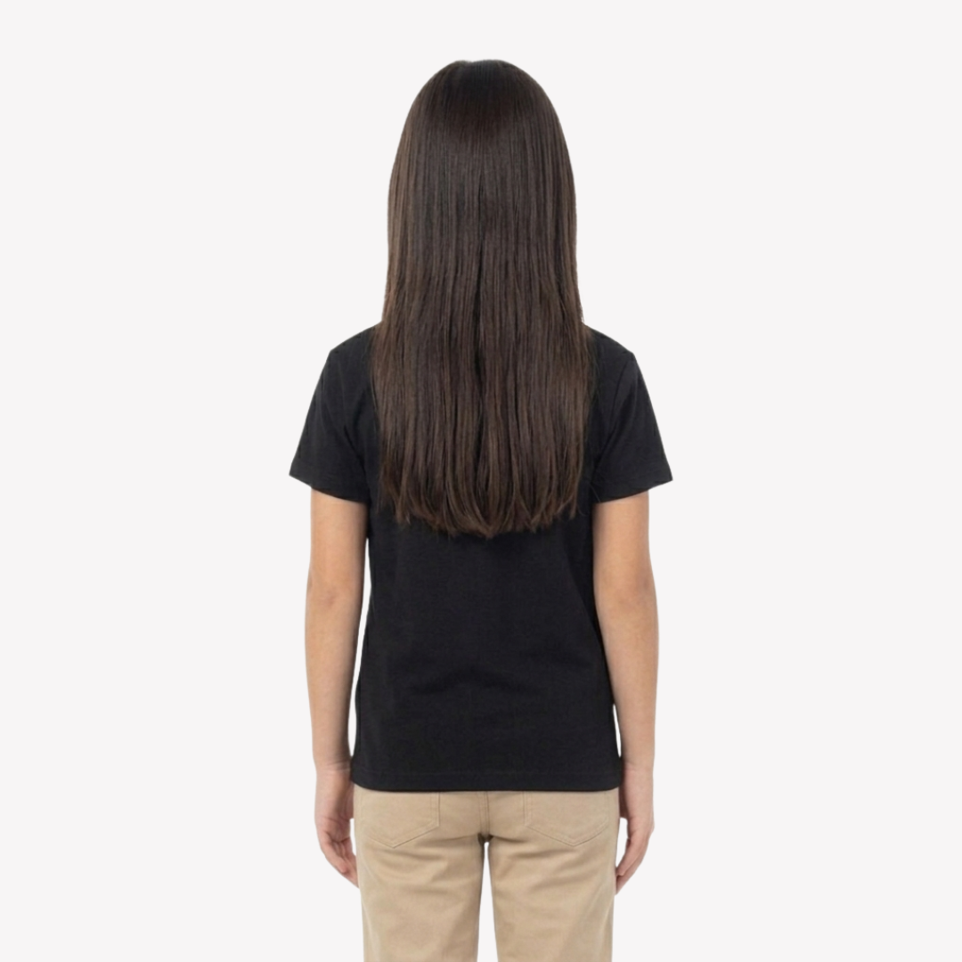 Playera Esencial Manga Corta Para Niño Unisex Color Negro
