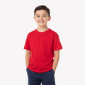 Playera Esencial Manga Corta Para Niño Unisex Color Rojo
