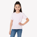 Playera Esencial Manga Corta Para Niño Unisex Color Rosa Pastel