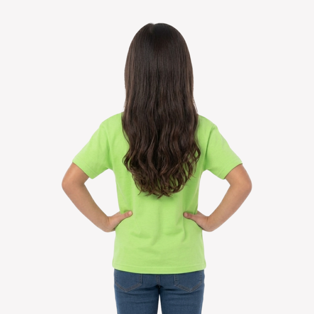 Playera Esencial Manga Corta Para Niño Unisex Color Verde Lima