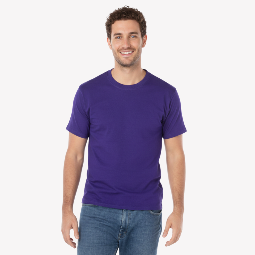 Playera Esencial Manga Corta Para Hombre Color Morado