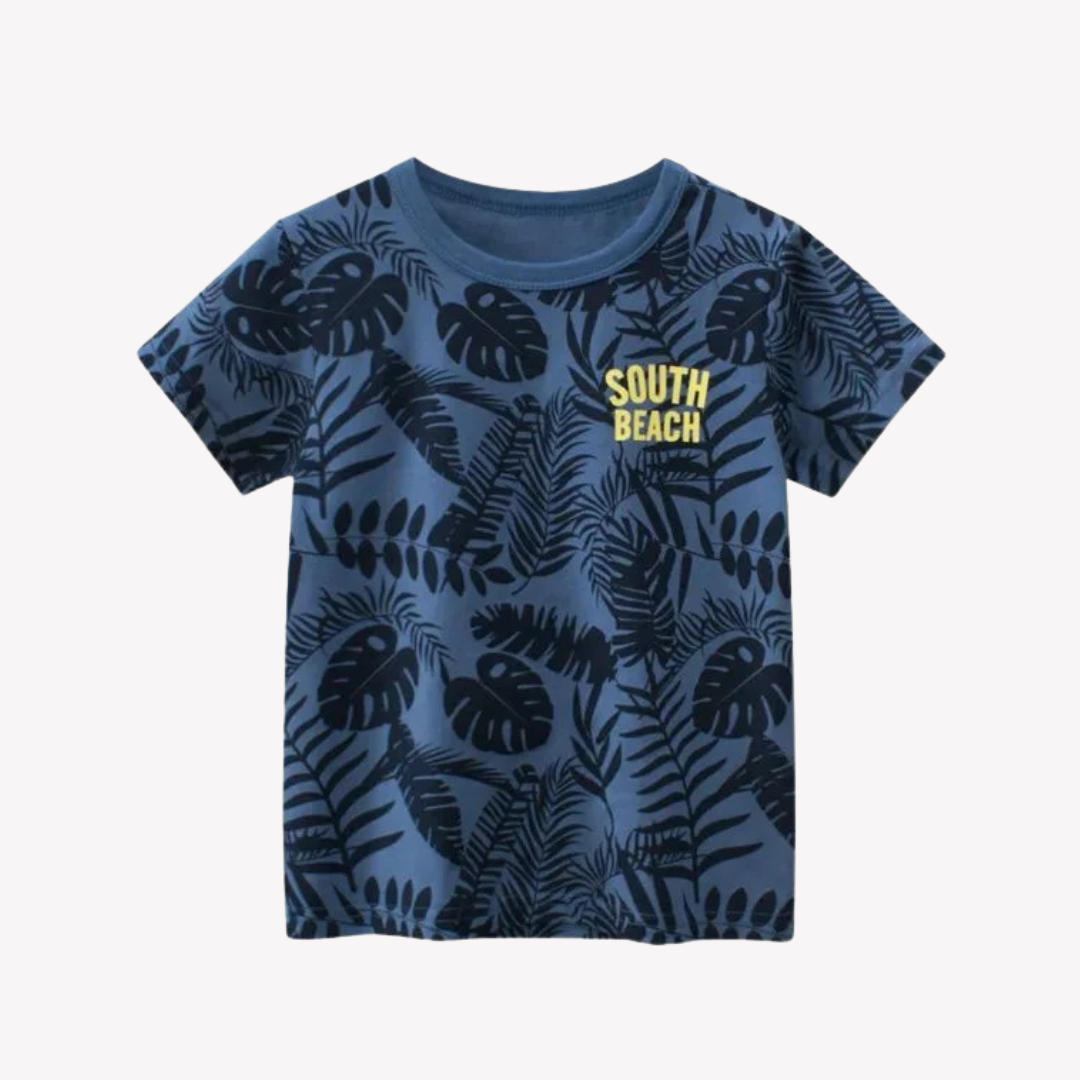 Playera de Manga Corta Para Niños Con Diseño South Beach