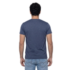 Playera Esencial Manga Corta Para Hombre Color Azul Marino Jaspeado