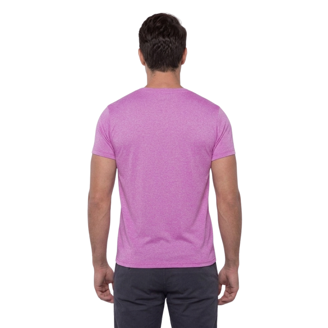Playera Esencial Manga Corta Para Hombre Color Fucsia Jaspeado