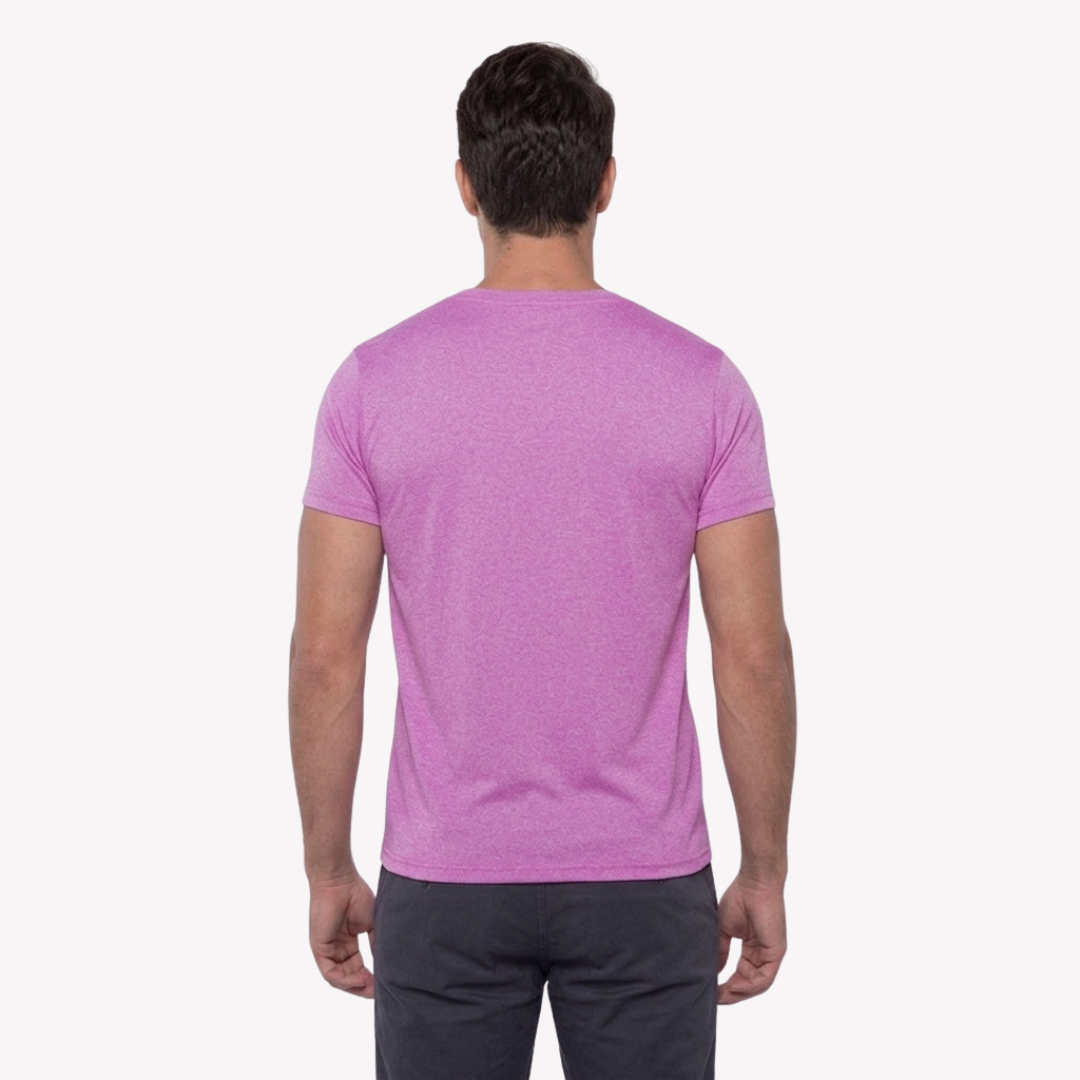 Playera Esencial Manga Corta Para Hombre Color Fucsia Jaspeado