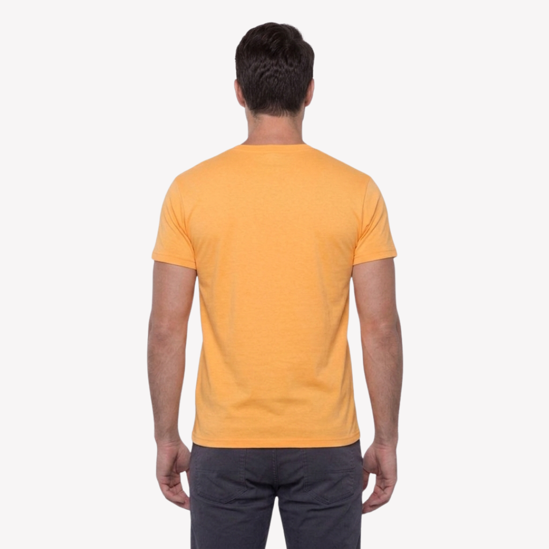 Playera Esencial Manga Corta Para Hombre Color Naranja Neón