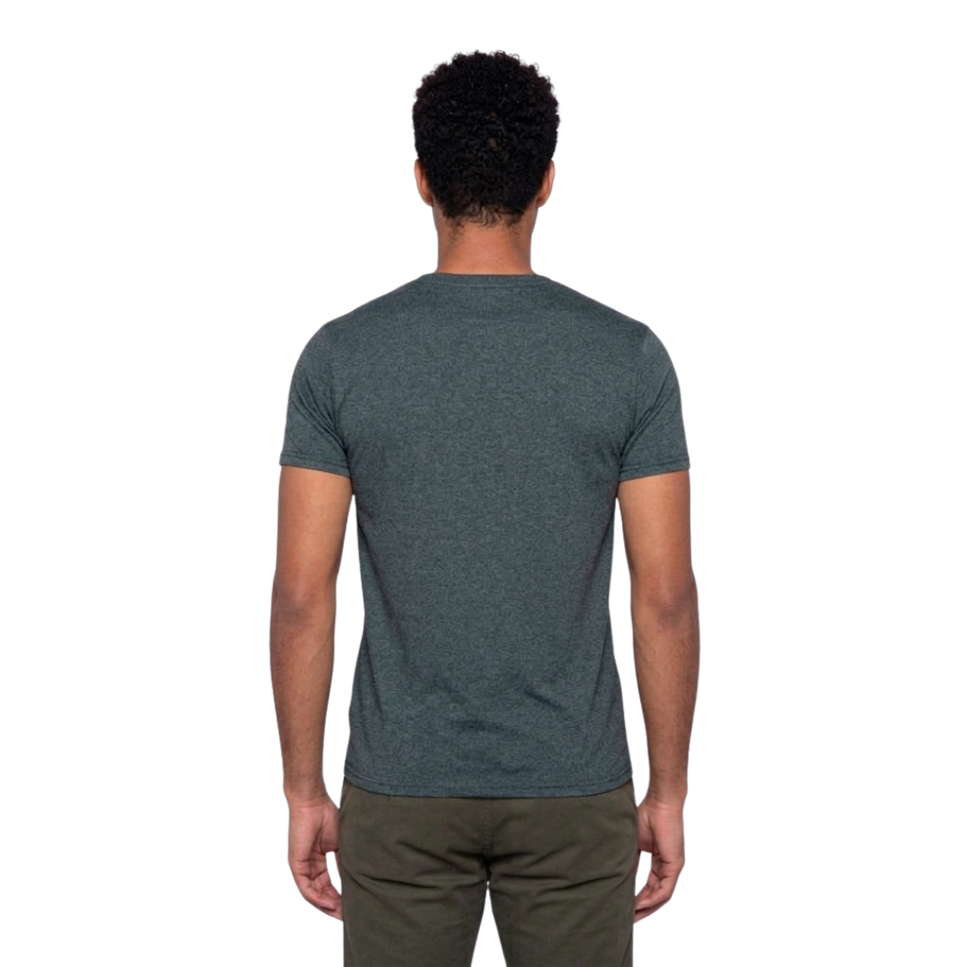 Playera Esencial Manga Corta Para Hombre Color Negro Jaspeado