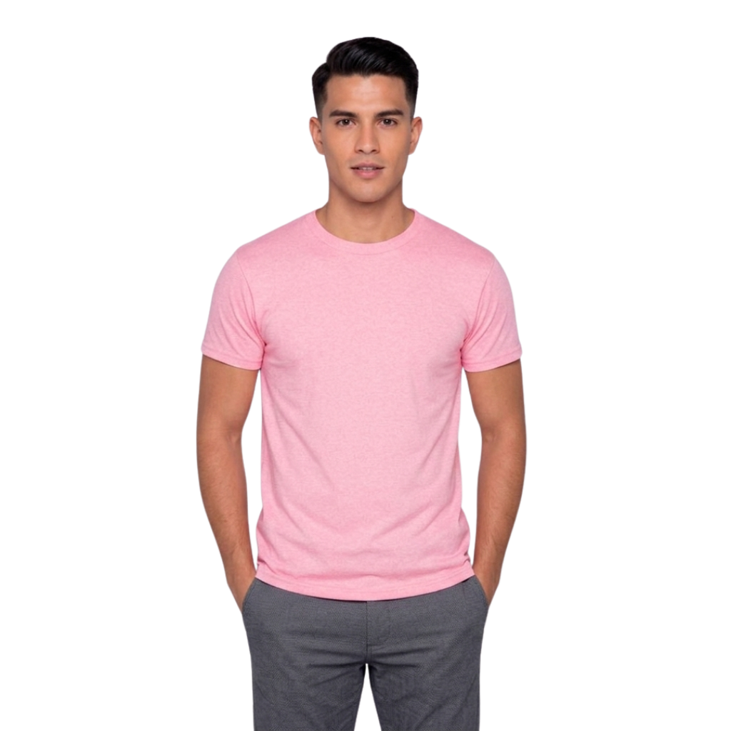 Playera Esencial Manga Corta Para Hombre Color Rosa Neón