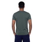 Playera Esencial Manga Corta Para Hombre Color Verde Bosque Jaspeado