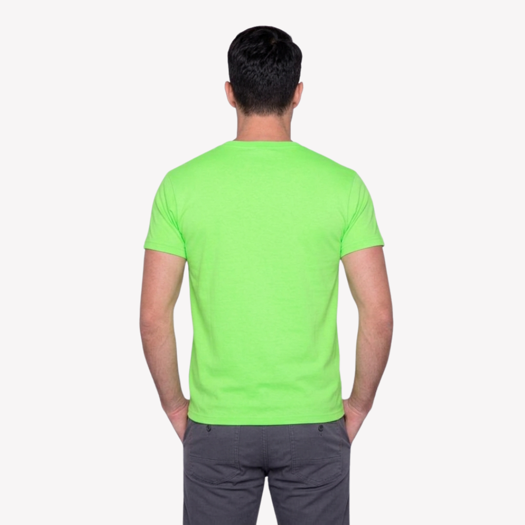 Playera Esencial Manga Corta Para Hombre Color Verde Neón