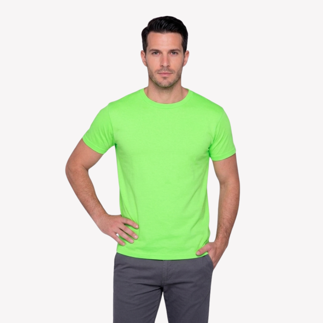 Playera Esencial Manga Corta Para Hombre Color Verde Neón