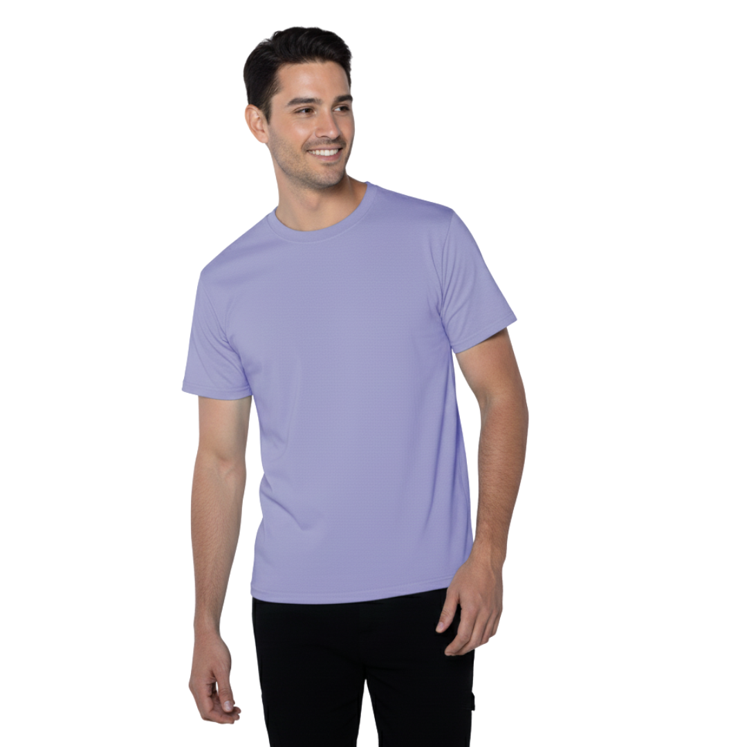 Playera Cuello Redondo Manga Corta Para Caballero Color Lavanda