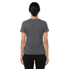 Playera Cuello Redondo Manga Corta Con Silueta Para Dama Color Carbón
