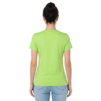 Playera Cuello Redondo Manga Corta Con Silueta Para Dama Color Verde Lima