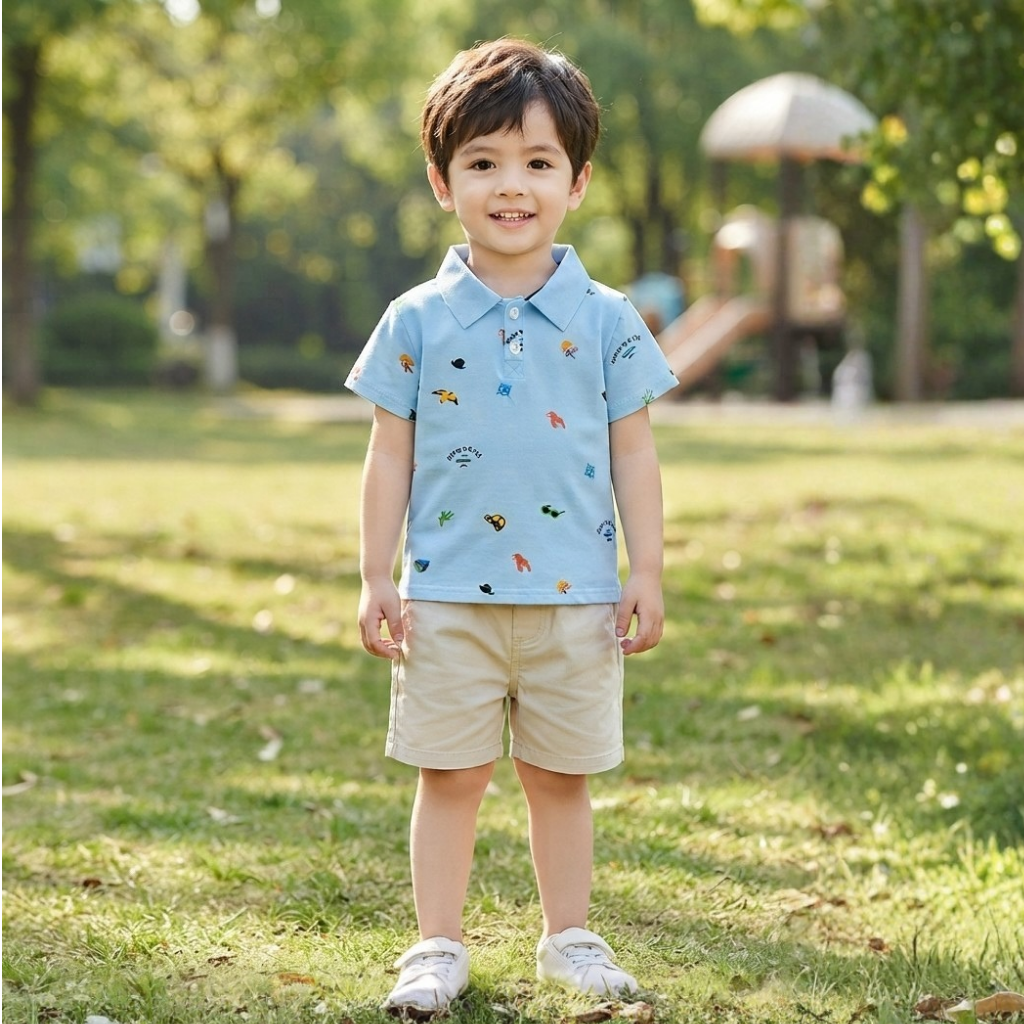 Polo de Niños Con Estampados de Dibujos Animados