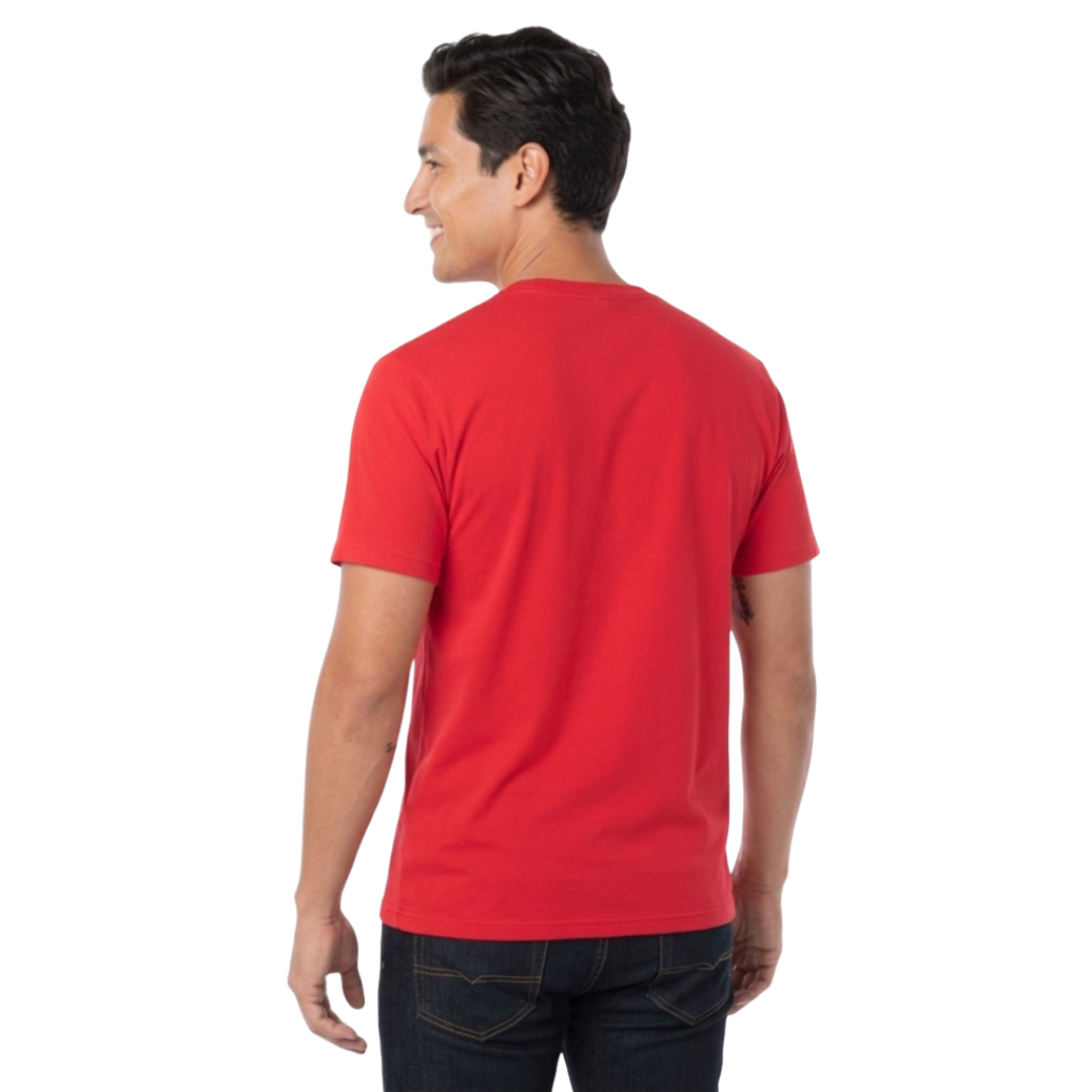 Playera Cuello Redondo Manga Corta Para Caballero Color Rojo