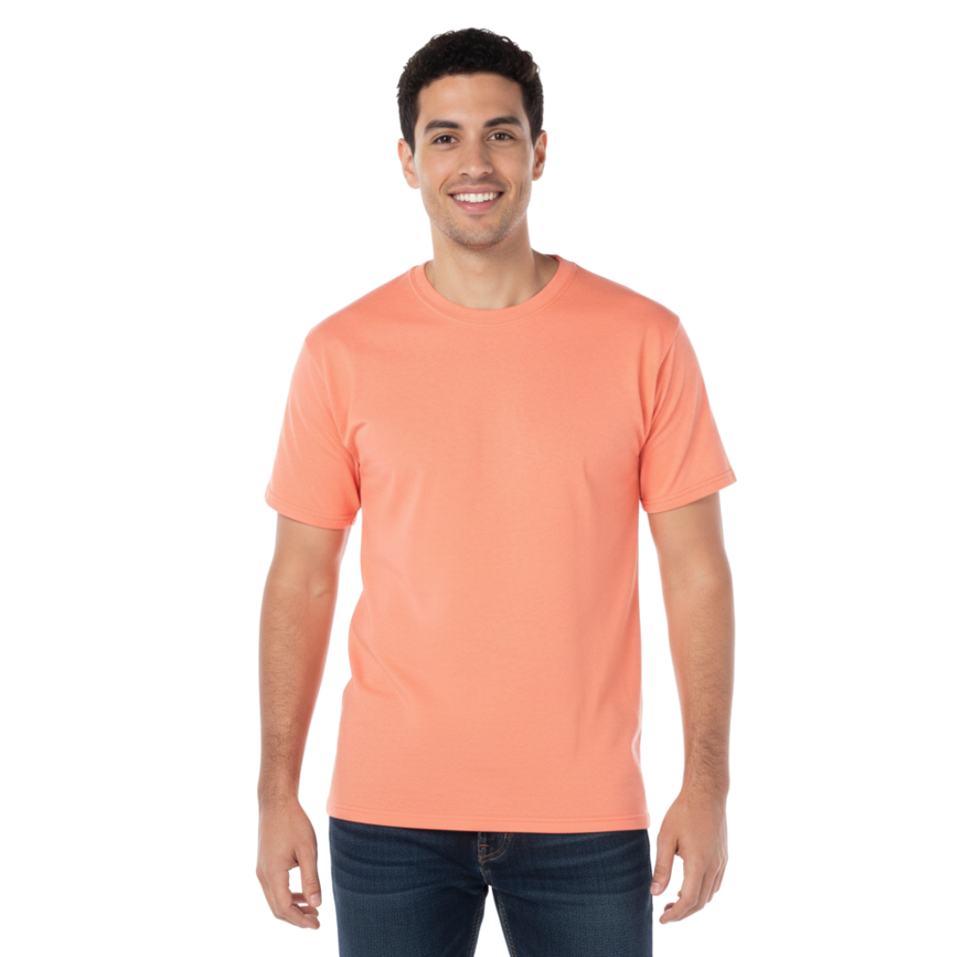 Playera Cuello Redondo Manga Corta Para Caballero Color Coral