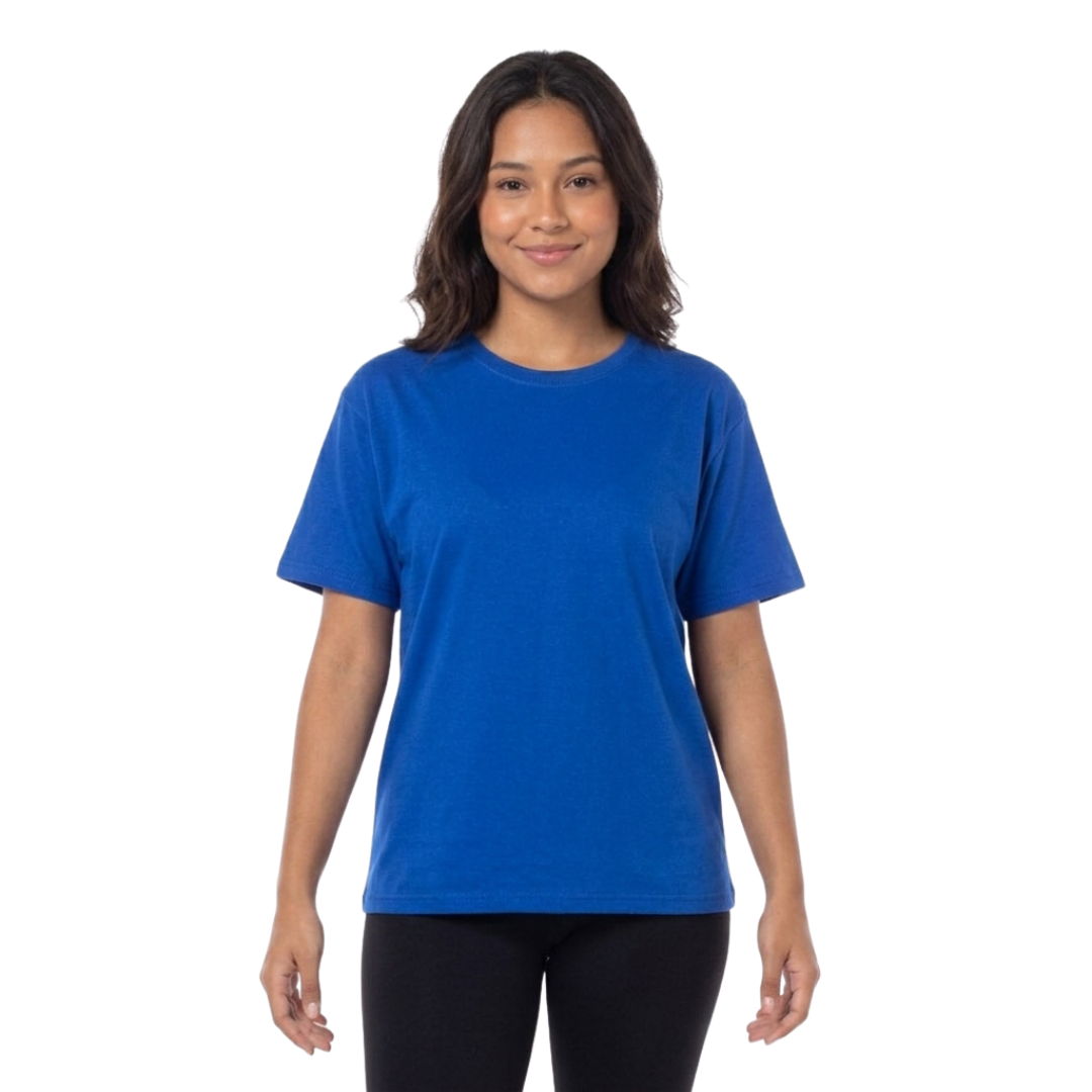Playera Cuello Redondo Manga Corta Juvenil Unisex Color Royal
