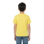 Playera Cuello Redondo Manga Corta de Niño Unisex Color Amarillo Canario