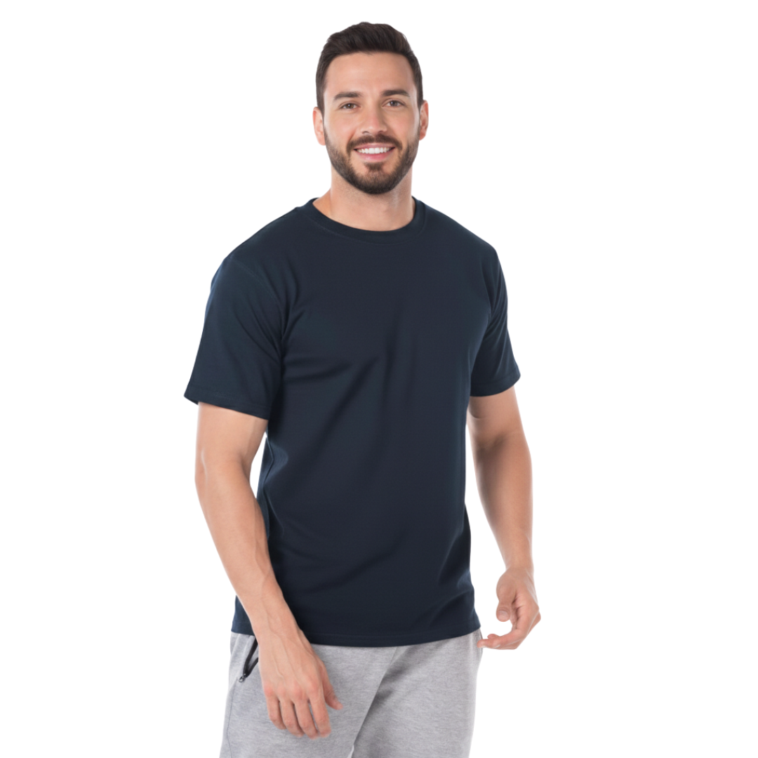 Playera Cuello Redondo Manga Corta Para Caballero Color Azul Marino