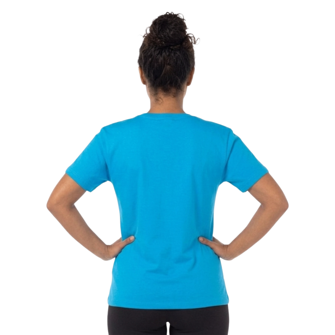 Playera Cuello Redondo Manga Corta Juvenil Unisex Color Turquesa