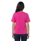 Playera Cuello Redondo Manga Corta Juvenil Unisex Color Fucsia
