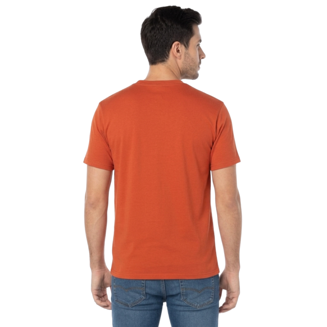 Playera Cuello Redondo Manga Corta Para Caballero Color Ocre