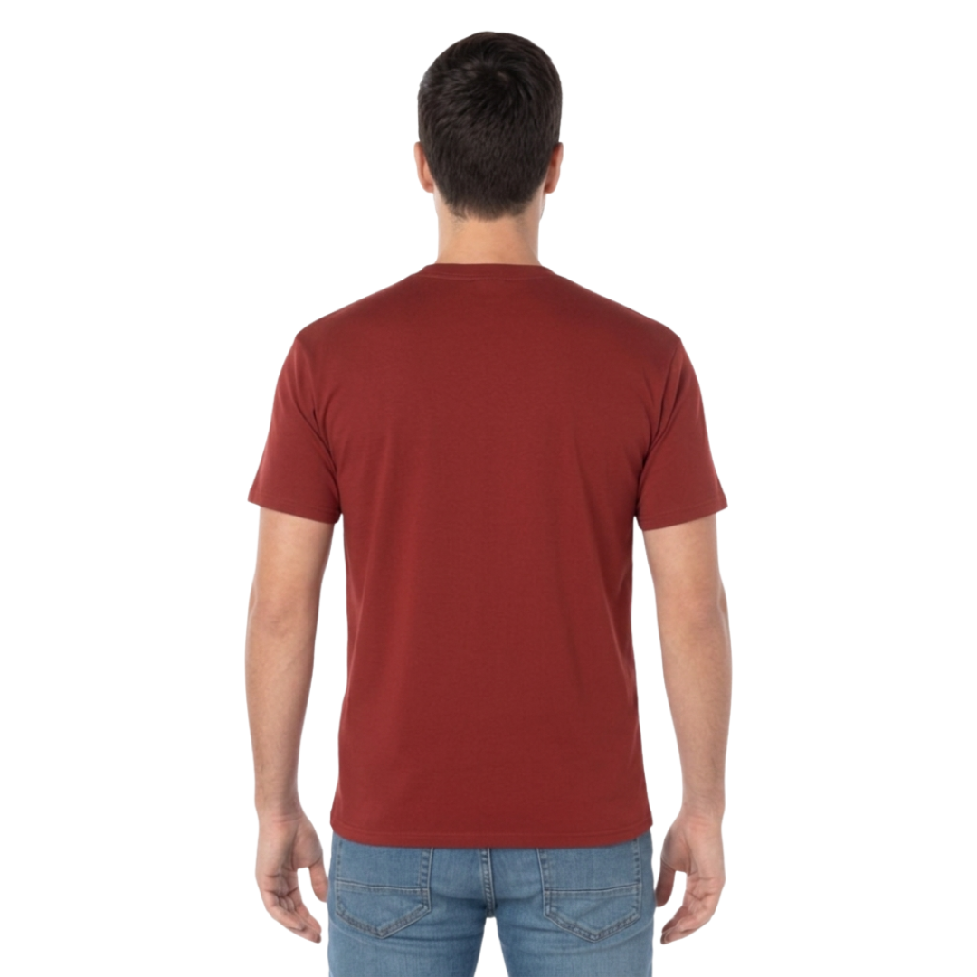 Playera Cuello Redondo Manga Corta Para Caballero Color Ladrillo